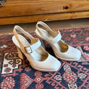 Sam Edelman Cream Mary Jane Heels